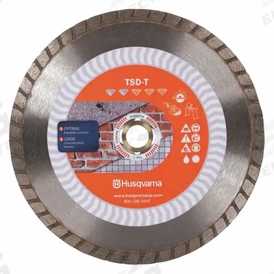 HUSQVARNA Diamond Saw Blade: Brick/Granite/Marble, 4 1/2 in Blade Dia. - Masonry-Cutting Blades