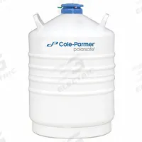 COLE-PARMER Cryogenic Dewar: 20 L Capacity, 15 1/2 in Overall Dia, 25 7/8 in Overall Ht, Aluminum (MPN 4426065). Key specifications — Brand: COLE-PARMER; Material: Aluminum; Includes: Smart Caps; Included Safety Features: Lockable.