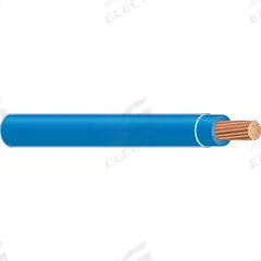 Building Wire: Copper, 2 AWG, 1 Conductors, Stranded, Blue, 1,000 ft Lg, THHN/THWN-2 (MPN WXP-6G-0201-06-1000). Key specifications — Voltage: 600 V; Brand: APPROVED VENDOR.