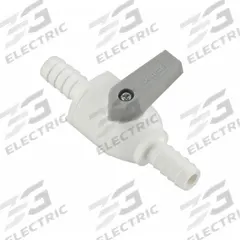 PARKER Manual Two-Way Ball Valve: 1/2 in, Polypropylene, Straight, Barb x Barb, One-Piece, Lever (MPN PBPP8VUC8). Key specifications — Brand: PARKER; Handle: Lever.