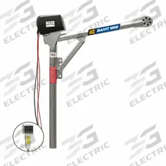 OZ LIFTING PRODUCTS Davit Crane: Steel, Electric, 1,000 lb Max. Load Capacity, 3.3 ft to 5.6 ft (MPN OZ1000DAV-DCW). Key specifications — Material: Steel; Brand: OZ LIFTING PRODUCTS; Body Material: Steel.