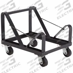 NATIONAL PUBLIC SEATING Chair Cart: 660 lb, 21 in L x 20 1/2 in W x 26 in H, For 40 Chairs, Black (MPN DY85). Key specifications — Frame Color: Black; Brand: NATIONAL PUBLIC SEATING; Caster/Wheel Configuration: (2) Rigid.