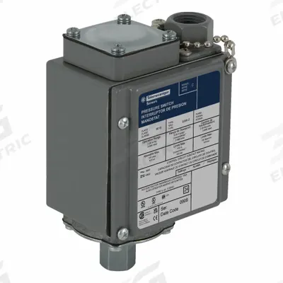 TELEMECANIQUE SENSORS Vacuum Switch: 9016G, 1NO/1NC, 100 psi Pressure - Max - Diaphragm Vacuum Switches for Sensitive-Control Applications