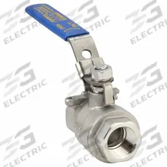 APPROVED VENDOR Manual Two-Way Ball Valve: 3/4 in, 316 Stainless Steel, Straight Valve Body, PTFE (MPN G-SSV-75). Key specifications — Brand: APPROVED VENDOR; Handle: Locking Lever.
