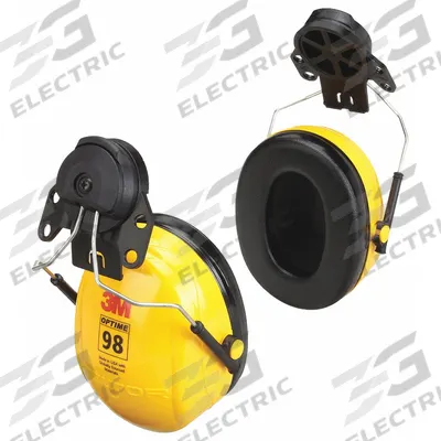 3M PELTOR Earmuffs: Hard Hat-Mounted Earmuff, Passive, 23 dB NRR, Foam/Polyurethane/PVC - Hard Hat-Mounted Earmuffs