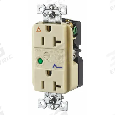 BRYANT Receptacle: Duplex, 5-20, Ivory, 125V AC, 20 A, 2 Pole / 3 Wire (MPN SP53IGIA) - General Purpose Receptacles