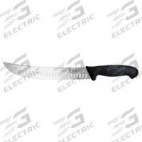 MERCER CUTLERY Cimeter: Granton Edge/Taper Ground Edge, 12 in Overall Lg, Steel Blade, Black Handle (MPN M13612). Key specifications — Sub-brand: BPX; Brand: MERCER CUTLERY; Blade Material: Steel; Blade Type: Granton Edge; Forged/Stamped: Stamped; Handle Color: Black; Handle Material: Polypropylene; Knife Type: Cimeter Knife.