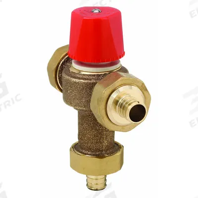 Watts Thermostatic Mixing Valve: 1/2 in Inlet Connection Size, 1/2 in Outlet Connection Size - Point-of-Source Mixing Valves