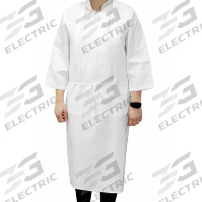 MONARCH Bib Apron: White, 33 in Overall Lg - Fabric Bib Aprons