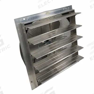 VES-ARTEX Shutter Exhaust Fan: 24 in Blade Dia, 115V AC, 1/4 hp Motor HP - Standard Industrial Wall-Mount Fans