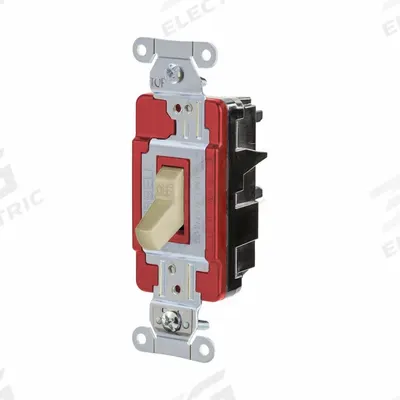 HUBBELL Wall Switch: Toggle Switch, 3-Way, Maintained, Ivory, 120/277V AC - Toggle Wall Switches