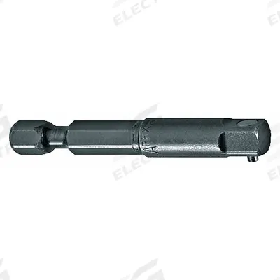 APEX Power Socket Adapter: 1/4 in Output Drive Size, Square, 12 in Overall Lg - 1/4" Male Hex Drive Power Socket Adapters