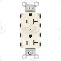 HUBBELL Receptacle: Duplex, 5-20, Light Almond, 125V AC, 20 A, 2 Pole / 3 Wire (MPN SNAP5362LAA)