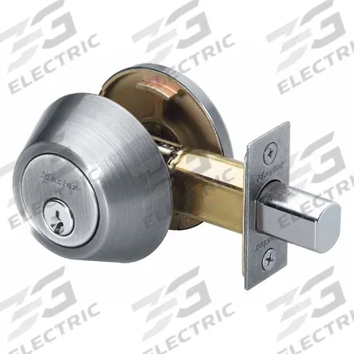 MASTER LOCK Deadbolt Lock: Cylindrical, 1 3/8 in Door Thick - Max - Standard Cylindrical Deadbolts