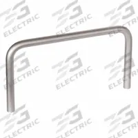 JW WINCO Pull Handle: Weld-On, Stainless Steel, Silver, 4.92 in Mounting Hole Center to Center (MPN 435.3-12-125-75-NI). Key specifications — Screw Size: 4 mm; Brand: JW WINCO; Color: Silver.