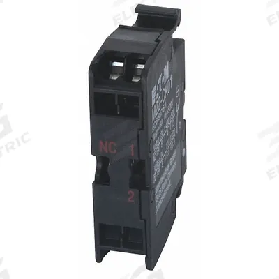 EATON Contact Block: 22 mm Panel Mounting Size, 1NC, Momentary - Contact Blocks