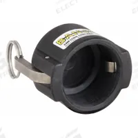 Dust Cap: 1 1/2 in Coupling Size, 300 psi Max. Working Pressure @ 70 F, 2 19/32 in Overall Lg, EPDM (MPN 150CAP). Key specifications — Gasket Material: EPDM; Brand: BANJO.