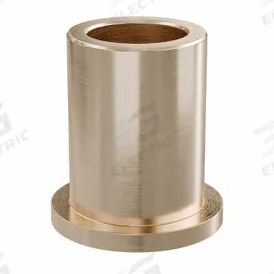 BUNTING BEARINGS Flanged Sleeve Bearing: Bronze, SAE 841, 5/8 in Bore, 7/8 in OD, 1 1/4 in Lg - Lubricated Food-Grade Metallic Flanged Sleeve Bearings