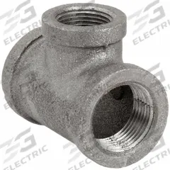 ANVIL Metal Pipe Tee: 1/2 in x 1/2 in x 1/4 in, 2,000 psi @ 150°F, Malleable Iron, Class 300 (MPN 0310519608). Key specifications — Maximum Operating Pressure: 2,000 psi @ 150 °F; (DO NOT SEND) Manufacturer Location: Made in USA.