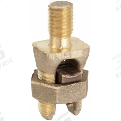 BURNDY Grounding Split Bolt Connector with Stud: Copper Alloy - Grounding Split Bolts