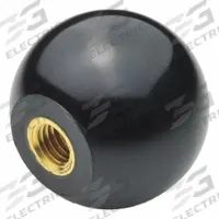 JW WINCO Ball Knobs: Ball, Plastic w/ Brass Thread, M8 Thread, 12 mm Thread Lg, 32 mm Dia (MPN 319-KU-32-M8-E-MS). Key specifications — Brand: JW WINCO.