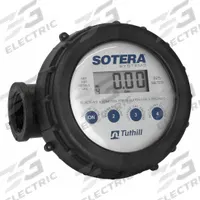 SOTERA Electronic Flowmeter: Digital Meter, Antifreeze/Fertilizers/Oils/Pesticides/Petroleum Fluids (MPN 825D075BSPPS). Key specifications — Display Type: Digital; Brand: SOTERA; O-Ring Material: Viton; Accuracy: +/-0.5%; Seal Material: Viton; Unit Of Measure: Liters.