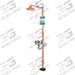 GUARDIAN EQUIPMENT Shower with Eyewash: Floor Mnt, Uncovered, Stainless Steel Bowl, Barrier Free (MPN GBF1909SSH). Key specifications — Brand: GUARDIAN EQUIPMENT.
