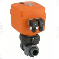 GF PIPING SYSTEMS Electrically Actuated Two-Way Ball Valve: 2 in, PVC, 100 to 230V AC, Straight (MPN 199107208). Key specifications — Actuator Features: Manual Override; Brand: GF PIPING SYSTEMS.