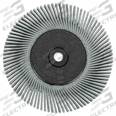 SCOTCH-BRITE Radial Bristle Brush: Type A, 6 in Dia x 1/2 in Wd, 1 in Arbor, Ceramic, 50 Grit (MPN 61500151461). Key specifications — Brand: SCOTCH-BRITE.