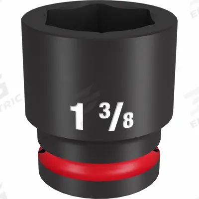 MILWAUKEE Standard Impact Socket: 3/4 in Drive Size, SAE, 1 3/8 in Socket Size, 6-Point - 3/4" Drive Impact Sockets