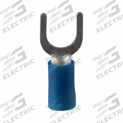 PANDUIT StrongHold(TM) EV14-14FB-Q Loose Piece Forks: Blue, Vinyl, 1/4 in Stud Size - Insulated Fork Terminals