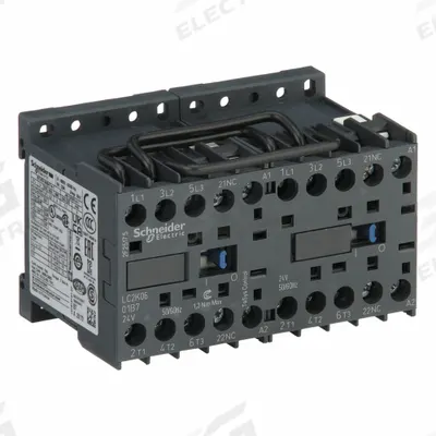 SCHNEIDER Miniature IEC Magnetic Contactor: Reversing, 3 Poles, 3NO Contacts, 6 A - Miniature, Reversing IEC Contactors