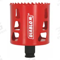 DIABLO Hole Saw: 2 5/8 in Saw Dia., 4 Teeth per Inch, 2 3/8 in Max. Cutting Dp, Bi-Metal (MPN DHS2625). Key specifications — attr1098070: 4; attr1098087: DIABLO; attr1098073: Snap-Lock Plus™.