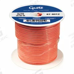 GROTE Automotive Cable: GXL, 100 ft, 1 Conductor, 16 AWG, Orange, 60 V Volt (MPN 87-8212). Key specifications — Brand: GROTE.