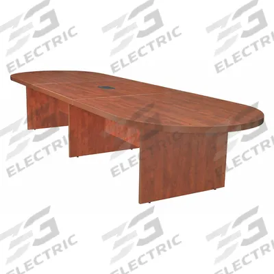 REGENCY Conference Table: Racetrack Oval, Laminate, Cherry, 144 in Overall Lg, 52 in Overall Wd - Oval Conference Tables
