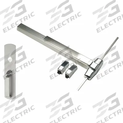 VON DUPRIN Surface Vertical Rod: 3 ft Max Door Wd - Surface Vertical Rod Push Bars