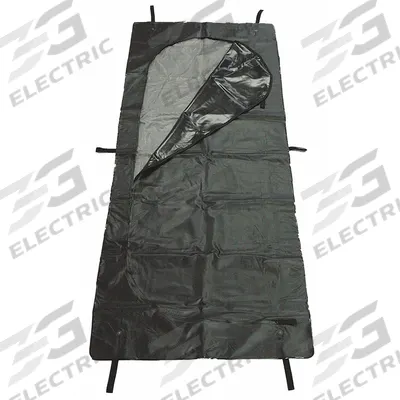 CLASSIC PLASTICS Body Bag: Black, (3) ID Tags, 36 in Overall Wd, Vinyl, 2 in Overall Ht - Body Bags
