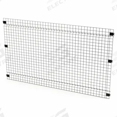 HUSKY RACK & WIRE Welded Wire Panel: 4 ft H x 7 ft W x 1 1/2 in D, Black - Husky Rack & Wire Quick-Assemble Woven-Wire Partition Components