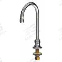 CHICAGO FAUCETS Spout: Spout, Gooseneck, Swivel Spout, Brass, Polished Chrome, 1.5 gpm Flow Rate (MPN 626-E36ABCP). Key specifications — Includes: Mounting Hardware; Product Type: Spout; Spout Style: Swivel; Body Material: Brass; Color/Finish: Polished Chrome; Brand: CHICAGO FAUCETS.
