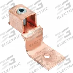 BURNDY Wire Connector: 1/0 AWG – 500 kcmil Wire Sizes, 3/8 in Stud Size, Unplated Copper Lug Body (MPN KLU400). Key specifications — attr1294325: BURNDY; attr1358749: Copper; attr1358750: 500 kcmil; attr1358751: 1/0 AWG; attr1358777: Unplated Copper.