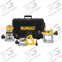 DEWALT Router: Mid-Size, Fixed and Plunge Base, 2.25 hp, Variable Speed, 24,000 RPM, D-Handle (MPN DW618B3). Key specifications — attr326433: Soft-Start; attr241172: Router; attr217717: 120V AC; attr217680: DEWALT.