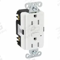 APPROVED VENDOR GFCI Receptacle: Duplex, 5-15, White, GFCI, 125V AC, 15 A, 2 Pole / 3 Wire (MPN 62173)