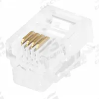 MONOPRICE Modular Plug: Modular Plug RJ11, Stranded, 50pk Pack Size, 50 (MPN 7268). Key specifications — Brand: MONOPRICE; Color: Clear; Compatible Cable Shape: Flat; Compatible Number of Fibers: Duplex; Compatible Wire Solid/Stranded: Stranded; _Pack Size: 50pk.
