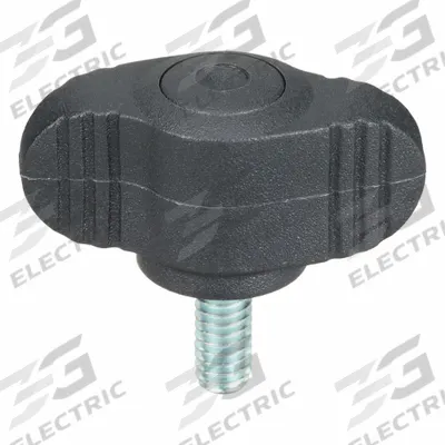 KIPP Hand Knob: Wing, Plastic w/ Steel Thread, #8-32 Thread, 10 mm Thread Lg - Wing Knobs with Threaded Stud