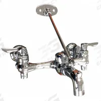 AMERICAN STANDARD Straight Service Sink Faucet: Wall, Centerset, Cast Brass, Chrome, Straight (MPN 8354112.002). Key specifications — Color/Finish: Chrome; Includes: Top Brace and Offset Shanks.