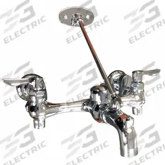 AMERICAN STANDARD Straight Service Sink Faucet: Wall, Centerset, Cast Brass, Chrome, Straight (MPN 8354112.002). Key specifications — Color/Finish: Chrome; Includes: Top Brace and Offset Shanks.