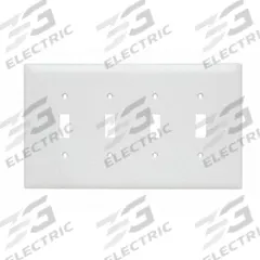 LEGRAND Wall Plate: Toggle, 4 Gang, White, Jumbo Size (MPN TPJ4W). Key specifications — Brand: LEGRAND; Material: Nylon.