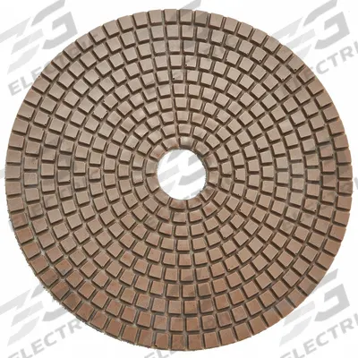 HUSQVARNA Resin Bond Polishing Pad: 50 Grit, Green, 8 Segments, Concrete - Honing Tools
