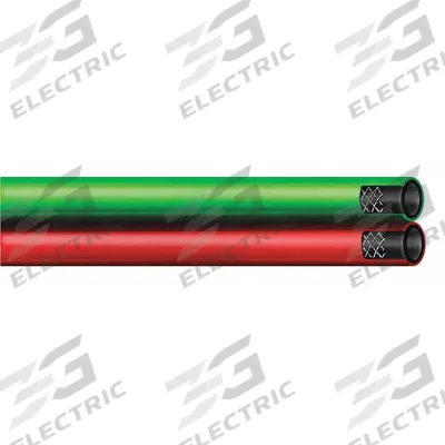 RADNOR Twin Line Welding Hose: 1/4 in Hose Inside Dia., 750 ft Hose Lg, Green/Red - Grade R Twin-Line Bulk Welding Hoses