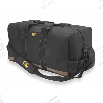 CLC Tool Bag: 24 in W x 12 in D x 12 in H, Black, Polyester, 7 Pockets, 0 Inside Pockets - Polyester Wide-Mouth Tool Bags
